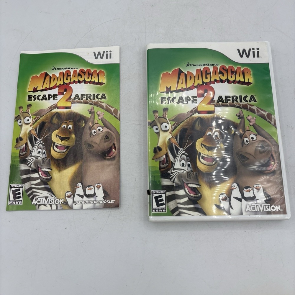 Nintendo Wii Game Madagascar Escape 2 Africa w Manual DreamWorks 2002โ